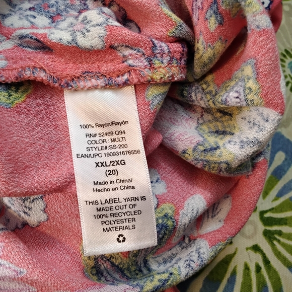 3893 Size XXL Floral Pink Scope Brand Jumpsuit. - Picture 6 of 6